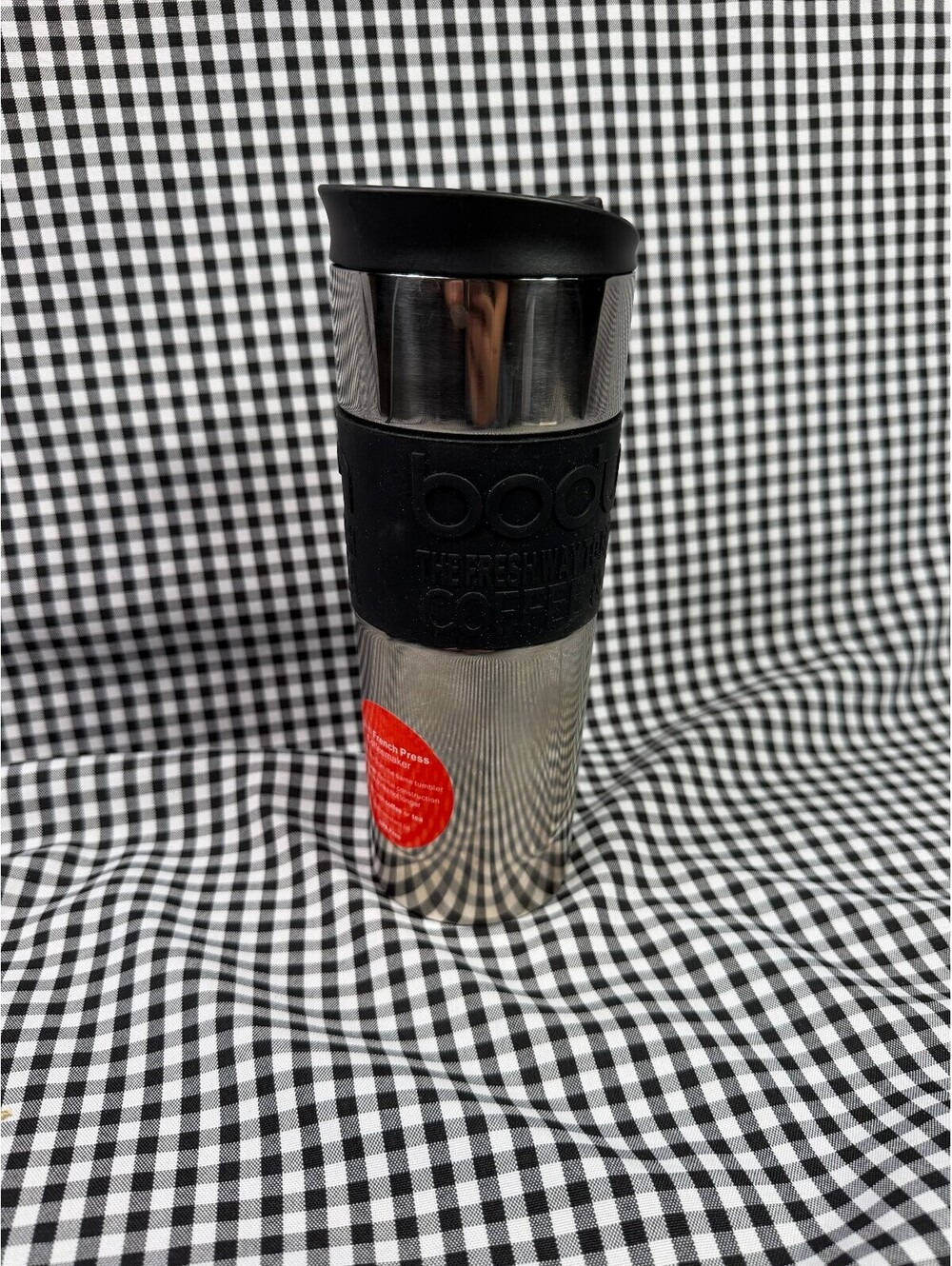 Bodum Travel Press 15 oz Stainless Steel French Press Coffee Mug Black Tumbler